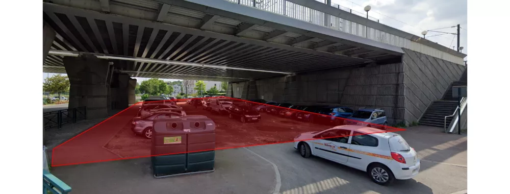 Photo terrain sous pont-rail PONTOISE