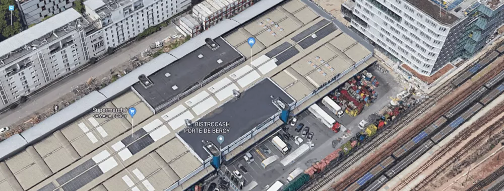 Entrepôt à louer dans le 12 ème arrondissement de Paris vue aérienne