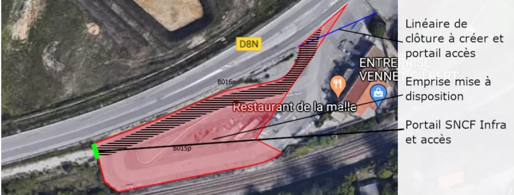 Vue globale du terrain