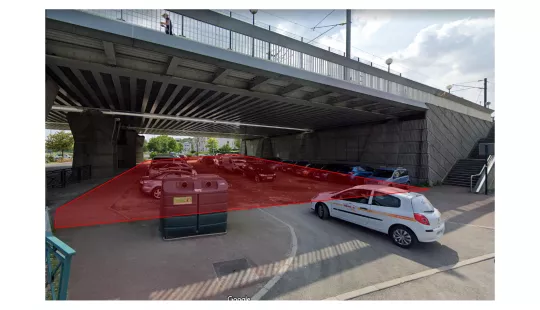 Photo terrain sous pont-rail PONTOISE