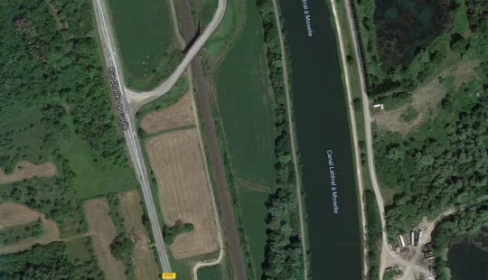 Vue aérienne terrain Vandières